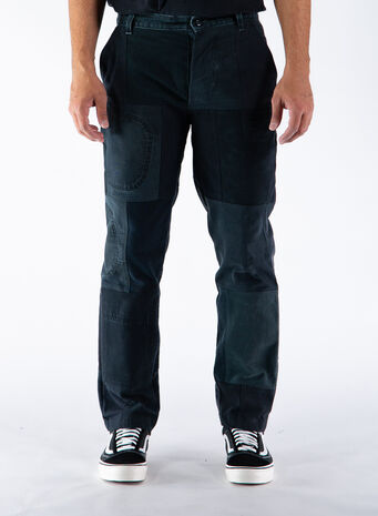 PANTALONE PATCHWORK, BLACK, small