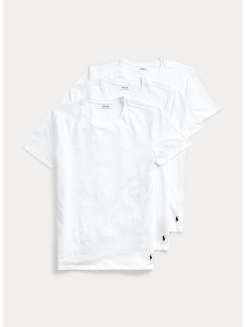 T-SHIRT CREW 3 PACK, WHITE/WHITE/WHITE, small