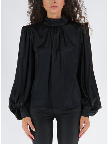 CAMICIA BLUSA BOND, 0002 NERO, small