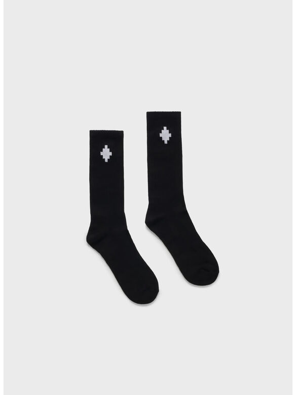 CALZINI CROSS SIDEWAY, 1001 BLACK WHITE, medium