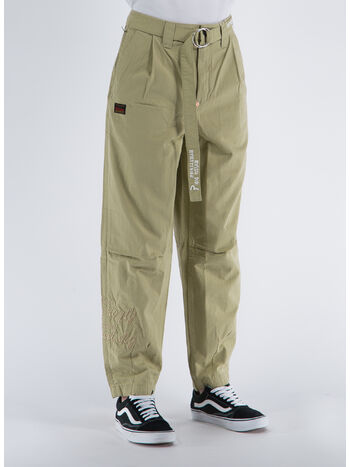 PANTALONE TONE ON TONE SLOGAN E KAMON, BEIGE BEIGE, small