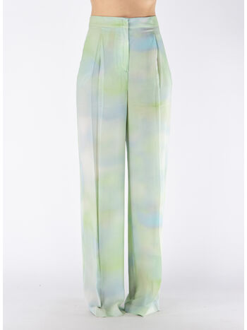 PANTALONE SARTORIALE A VITA ALTA, S5X2 STAMPA FONDO VERDE, small