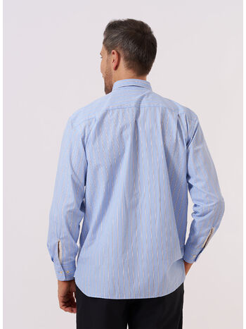 CAMICIA STRIPE SQUARE POCKET, BLUE, small