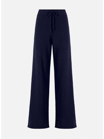 PANTALONI PALAZZO CAMBON IN PURA LANA, 00063I 62NIGHTBLUE, small