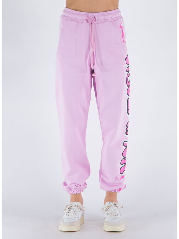 PANTALONE JOGGER CON STAMPA, ROSA/ST.FUXIA FLUO, medium
