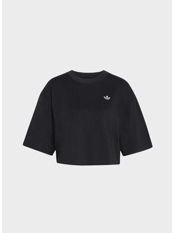 T-SHIRT CROP, BLACK, small