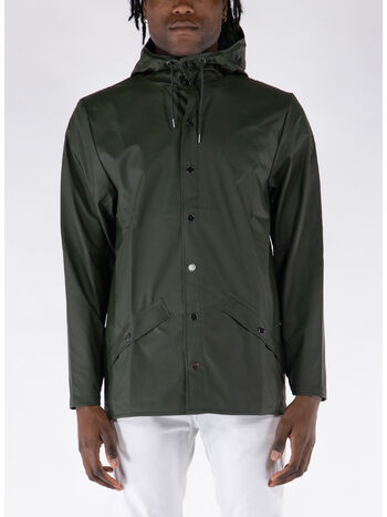 GIACCA IMPERMEABILE CON CAPPUCCIO UNISEX, 03 GREEN, small