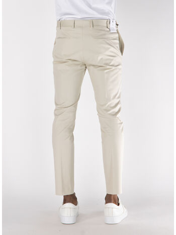 PANTALONE CHINO DIECI CON PINCES, 0040 BEIGE FREDDO, small