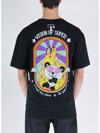 T-SHIRT CON STAMPA POSTERIORE, BLACK, small