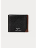 PORTAFOGLIO IN PELLE, BLACK/SADDLE, thumb