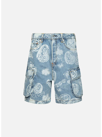 BERMUDA GRAFFITI DARUMA AO, INDGLT INDIGO (LIGHT TONE) , small