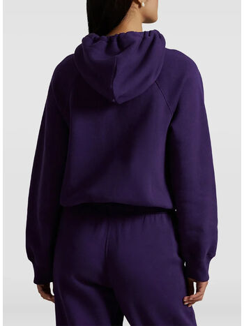 FELPA HOODIE CON LOGO RICAMATO, WIMBLEDON PURPLE, small