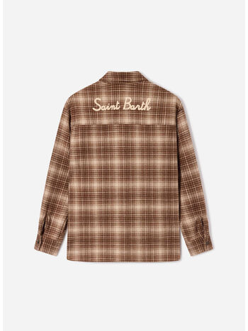 CAMICIA CAMBRY FLANNEL, 00098M TARTAN 1118 EMB, small