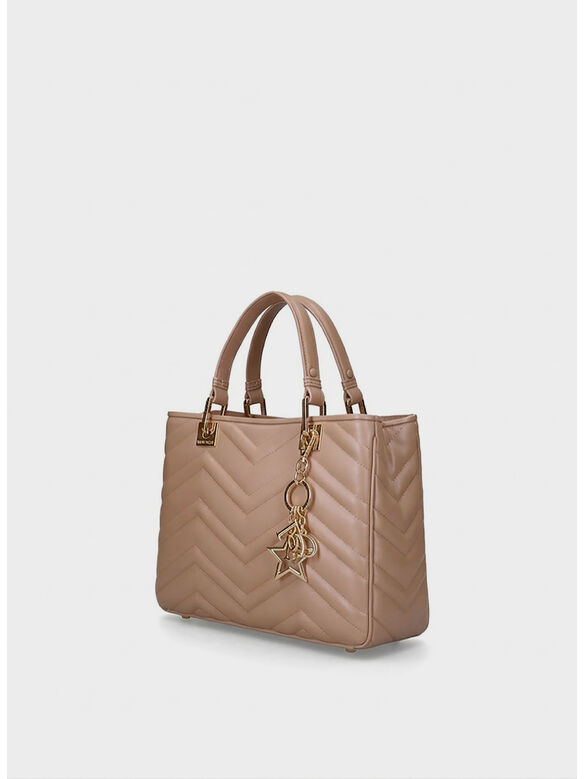 BORSA KRISSY WAVE M, LTL LIGHT TAN / LIGHT GOLD, medium