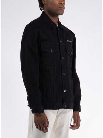 GIACCA DENIM LOGO, 1001 BLACK WHITE, small
