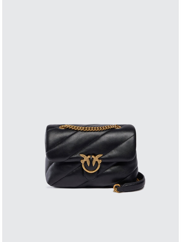 BORSA LOVE PUFF MINI SMALL, Z99Q NERO-ANTIQUE GOLD, medium