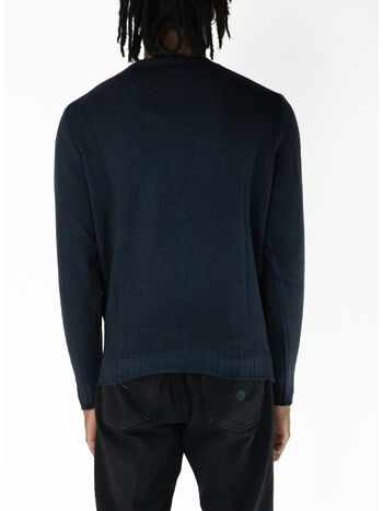 MAGLIONE GIROCOLLO CON FONDO A COSTINE, , small