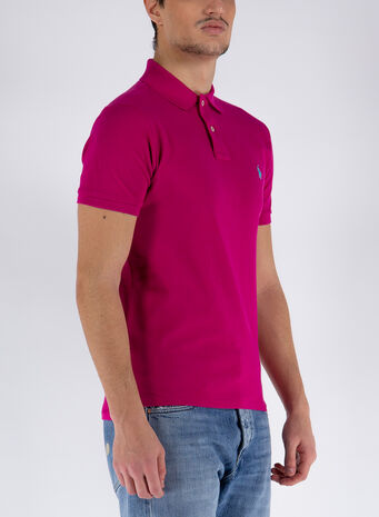 POLO A MANICHE CORTE, 031ARUBAPINK, small