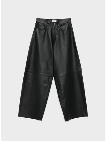 PANTALONE IN PELLE BETHANY, C0100 BLACK, small