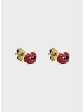 ORECCHINI LIPS STUD EARRINGS, 627 GOLD/RED, thumb