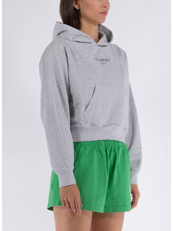 FELPA SR SPORT CROPPED, Heather Gray, small