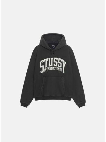 FELPA HOODIE INTL RELAXED UNISEX, WASHED BLACK, small