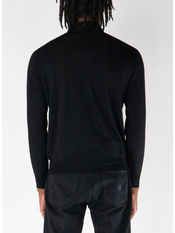 POLO A MANICHE LUNGHE, 990 NERO, small