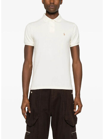 POLO CON RICAMO POLO PONY, PARCHMENT CREAM, small