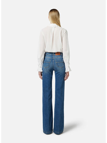 JEANS A ZAMPA CON BOTTONIERA, 139 BLUE VINTAGE, small