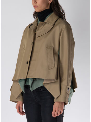 GIACCA FULL ZIP MULTI STRATO, 663 BEIGE/KHAKI, small