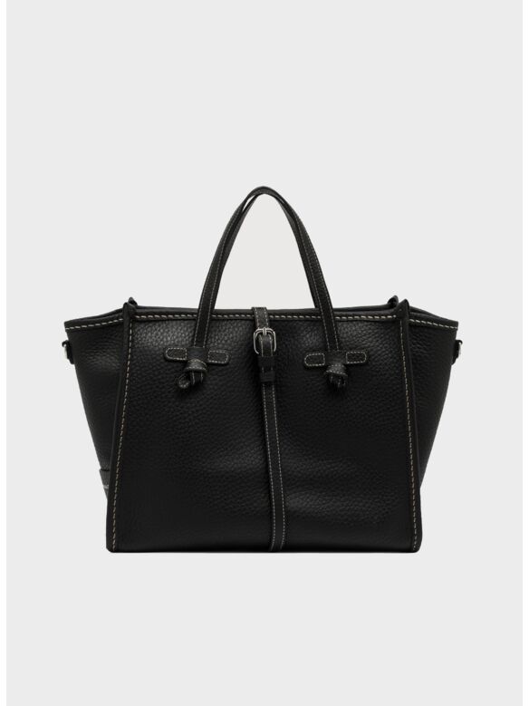 BORSA SHOPPER IN PELLE, 14276 NERO, medium