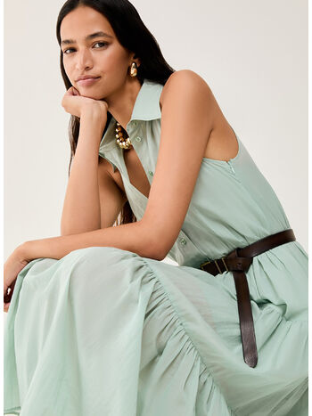 ABITO A BALZE IN VOILE DI COTONE, 003 ACQUA MARINA, small