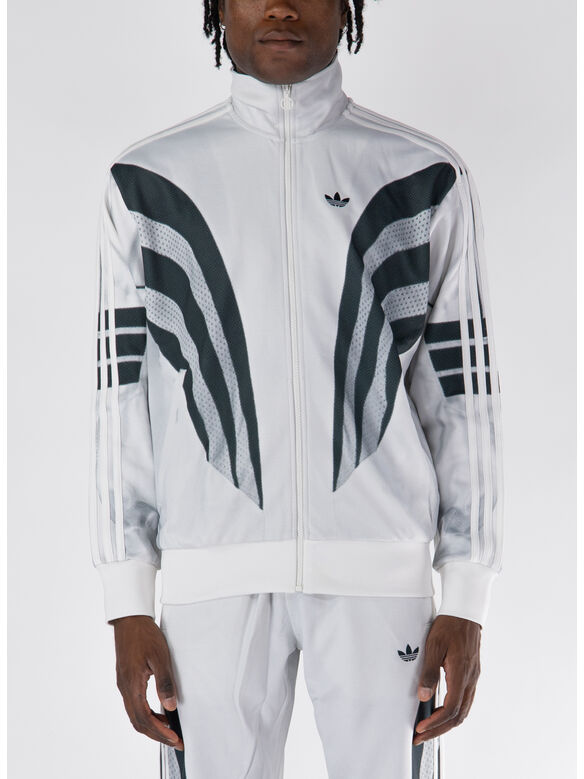 FELPA FULL ZIP PREMIUM PRINT CURVED 3-STRIPES, CLOWHI, medium