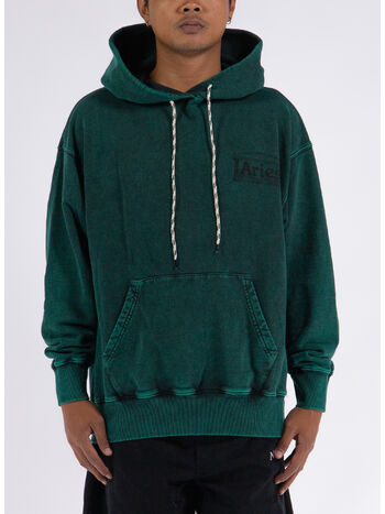 FELPA DESTROYED TEMPLE HOODIE, GRN GREEN, small