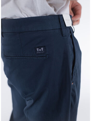 PANTALONE CON TASCHE AMERICANE CHINO, 4001 BLU NOTTE, small