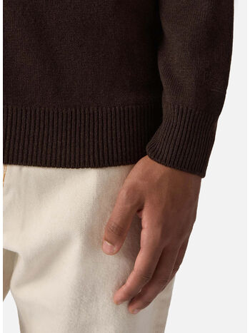 MC2COV0009M MAGLIONE COVENT WOOL, 00029I 18HDARKBROWN, small
