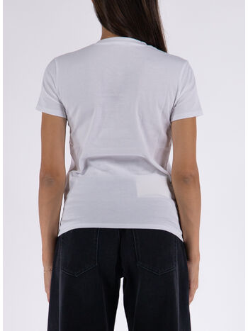 T-SHIRT IN COTONE CON LOGO IN VELLUTO, , small