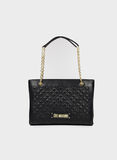 BORSA SHOPPER ROMBI, 000NERO, thumb
