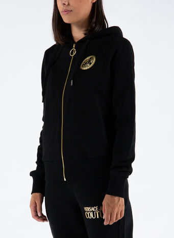 FELPA CON ZIP E CAPPUCCIO, G89, small