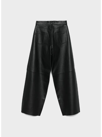 PANTALONE IN PELLE BETHANY, C0100 BLACK, small