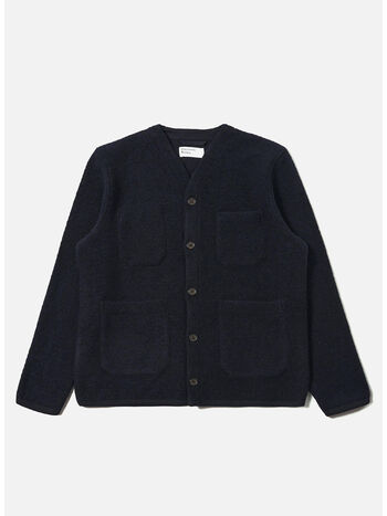CARDIGAN IN LANA, NAVY, small