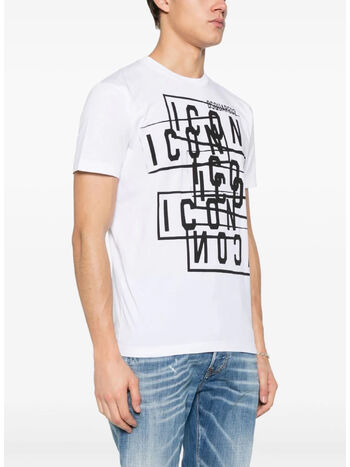 T-SHIRT ICON STAMPS COOL FIT, 100 WHITE, small