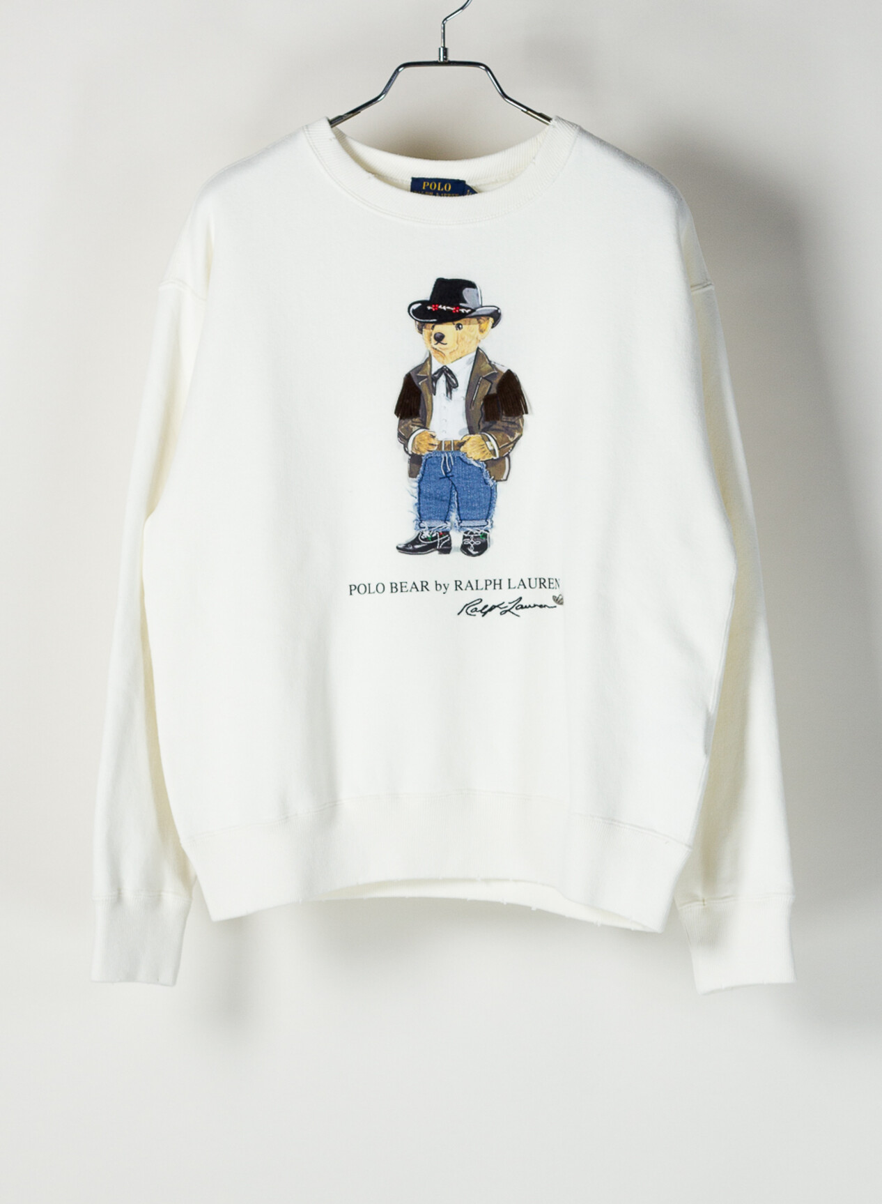 POLO RALPH LAUREN FELPA COWBOY POLO BEAR Bianco Donna | Selecteur