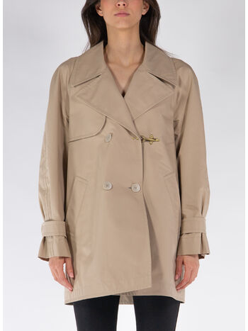 CAPPOTTO JACQUELINE PEACOAT A DOPPIOPETTO, C807 NOCCIOLA CHIARO, small