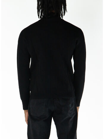 CARDIGAN CON CHIUSURA BOTTONI, 990 NERO, small