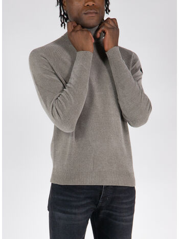 MAGLIONE COLLO ALTO, 84 SABBIA, small