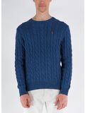 MAGLIONE GIROCOLLO, RUSTIC NAVY HEATHER, thumb