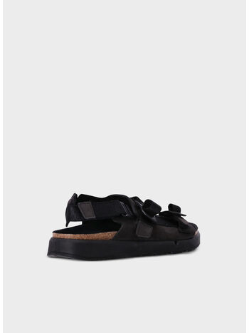 SANDALO SHINJUKU NUBUCK LEATHER, BLACK, small