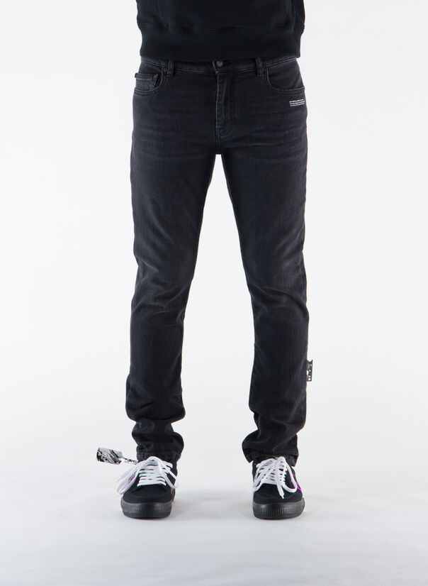 JEANS SKINNY, BLACK/WHITE, large