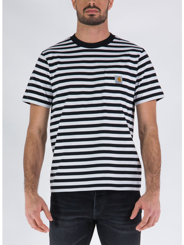 T-SHIRT S/S SCOTTY POCKET, 1IUXX BLACK/WHITE, large